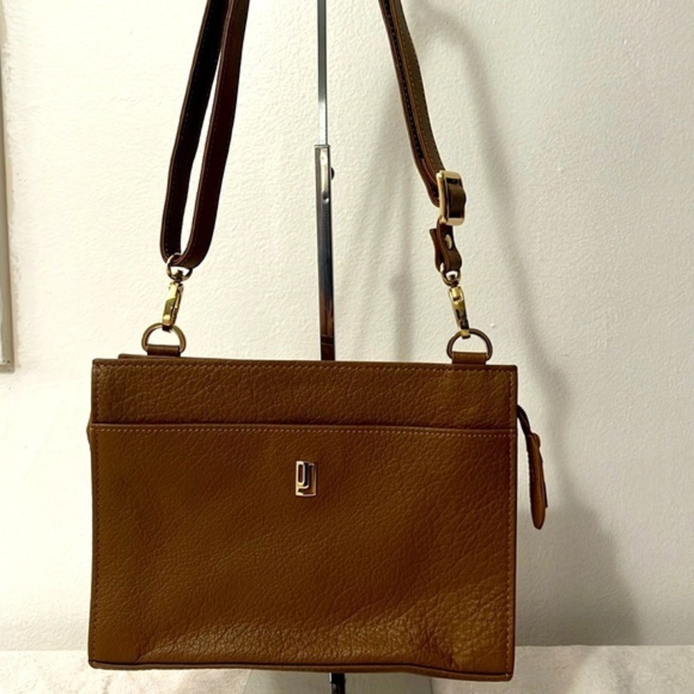 Jafferjees Genuine Leather Crossbody Bag Brown